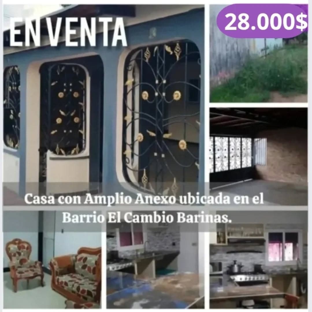 Casa con Anexo en Venta, Barrio El Cambio, Barinas - Imagen 1