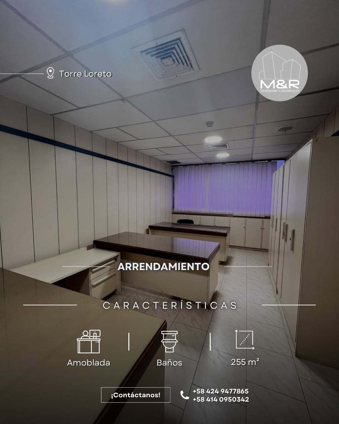 Oficina amoblada en alquiler, Torre Loreto, Puerto Ordaz - Imagen 1