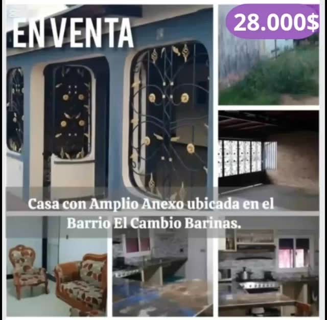 Casa con Anexo en Venta, Barrio El Cambio, Barinas - Imagen 1