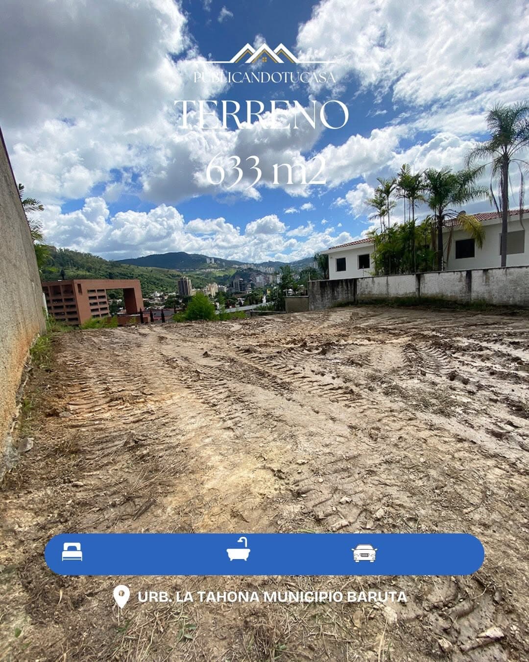 Terreno plano en venta en La Tahona, Baruta - Imagen 1